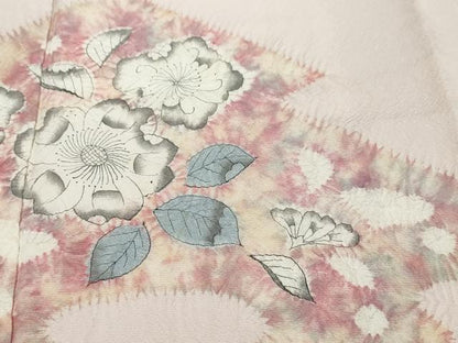 平和屋着物●訪問着　絞り　辻が花　正絹　逸品　DABK0786ud