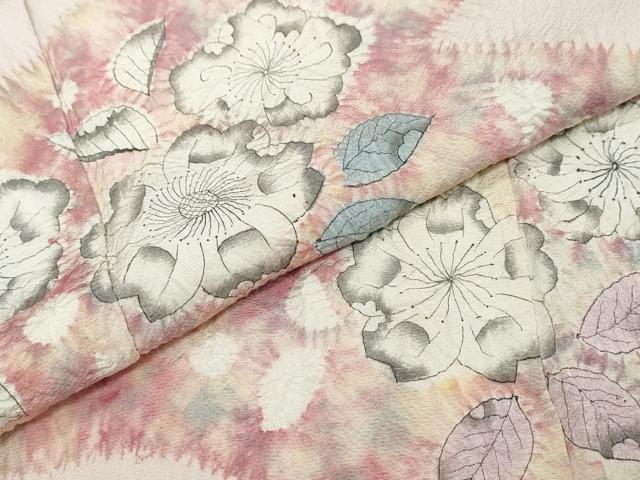 平和屋着物●訪問着　絞り　辻が花　正絹　逸品　DABK0786ud