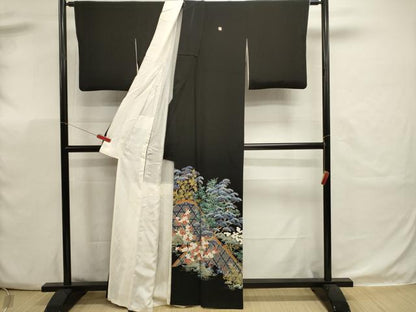 平和屋着物■豪華黒留袖　作家物　松竹梅　金彩　正絹　逸品　DABK5666sf