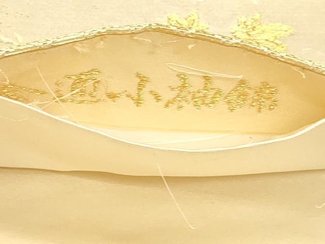 平和屋本店▼六通柄帯　正倉院花文　本金　正絹　逸品　DABK5700sf