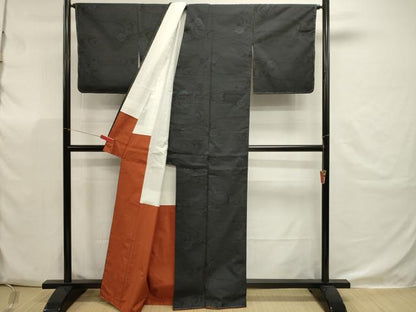 平和屋着物■本場大島紬　7マルキ　流水花文　正絹　逸品　未使用　DABK5636sf