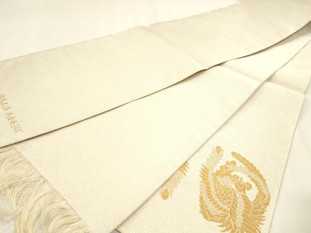 平和屋本店▼西陣　太鼓柄袋帯　つづれ織　瑞鳥立涌　本金糸24Ｋ　証紙付き　正絹　逸品　DABK5705sf