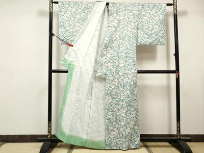 平和屋着物■小紋　草花文　暈し染め　洗える着物　DABK6233qa