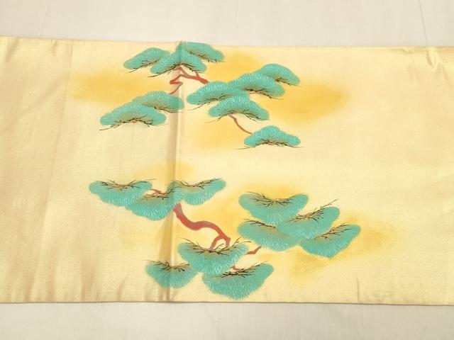 平和屋着物◎太鼓柄袋帯　刺繍　人物松文　金糸　正絹　逸品　DABK8104ar