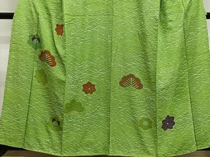 平和屋着物■訪問着　駒刺繍　草花文　金彩　正絹　逸品　CABM6673ua