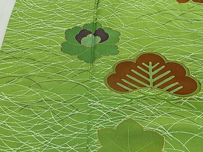平和屋着物■訪問着　駒刺繍　草花文　金彩　正絹　逸品　CABM6673ua