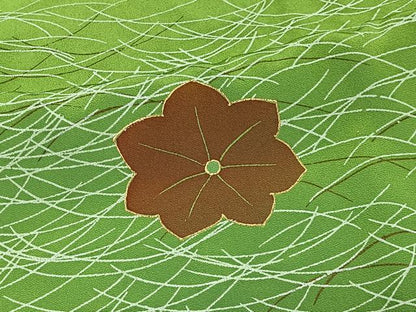 平和屋着物■訪問着　駒刺繍　草花文　金彩　正絹　逸品　CABM6673ua