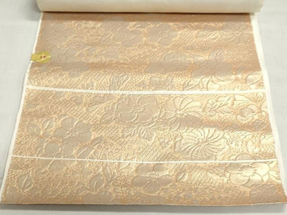 平和屋着物▼西陣　名古屋帯　帯反物　辻が花　金糸　証紙付き　逸品　未使用　DABJ9798we