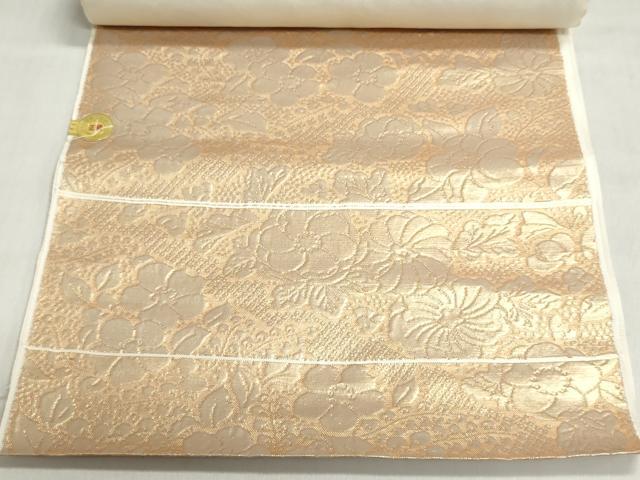 平和屋着物▼西陣　名古屋帯　帯反物　辻が花　金糸　証紙付き　逸品　未使用　DABJ9798we