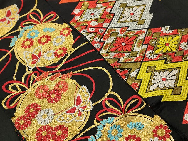 平和屋本店■子供帯 まとめて 35点 向かい鶴 鴛鴦 蝶 花柄 鏡裏 金銀糸 など 着用可能多数 未使用品あり ppp0019