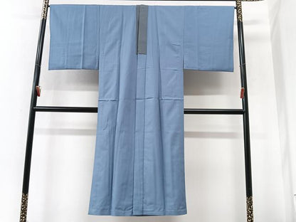 平和屋着物■男性　長襦袢　無双仕立て　風景文　暈し染め　金彩　正絹　逸品　CABN2108xe