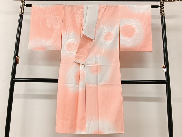 平和屋着物■長襦袢　無双仕立て　舞花地紋　暈し染め　正絹　逸品　CABN2107xe