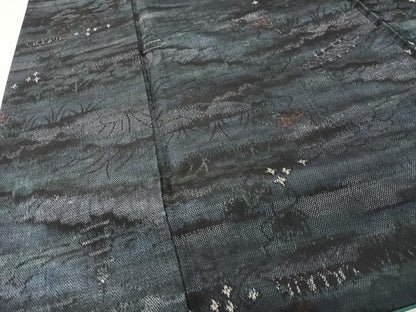 平和屋着物■上質な紬　風景文　正絹　逸品　CABN2119xe