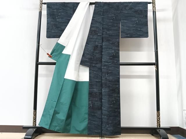 平和屋着物■上質な紬　風景文　正絹　逸品　CABN2119xe