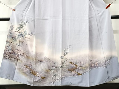 平和屋着物■訪問着　作家物　風景文　暈し染め　金彩　正絹　逸品　CABN2114xe