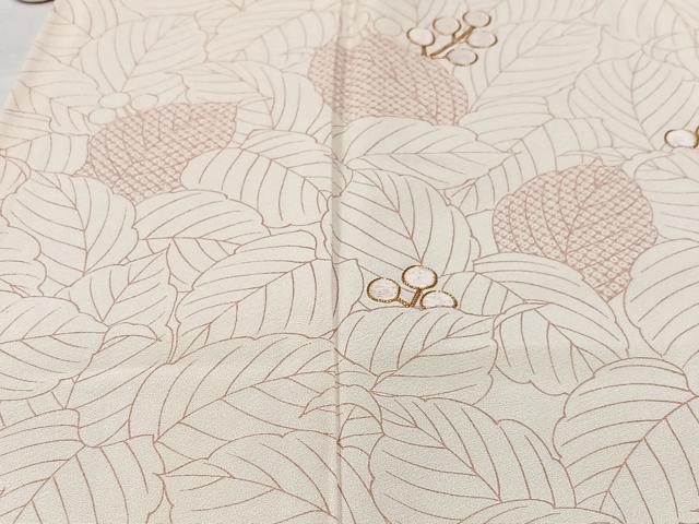 平和屋着物■訪問着　駒刺繍　葉尽くし　正絹　逸品　CABN2125xe