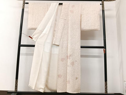 平和屋着物■訪問着　駒刺繍　葉尽くし　正絹　逸品　CABN2125xe