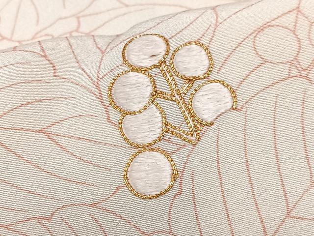 平和屋着物■訪問着　駒刺繍　葉尽くし　正絹　逸品　CABN2125xe