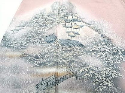 平和屋着物■訪問着　風景文　正絹　逸品　CABN2123xe
