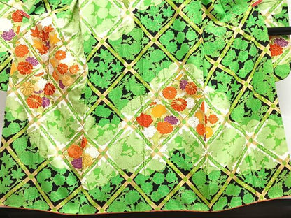 平和屋着物■豪華振袖　駒刺繍　草花文　金彩　やまと誂製　正絹　逸品　CABN2133xe