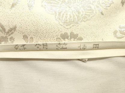 平和屋着物◎六通柄袋帯　花鳥文　純銀箔　正絹　逸品　DABK8161ar