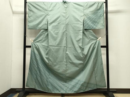 平和屋着物●本場縞大島紬　訪問着　染大島　霞文　正絹　逸品　CABM5208gh
