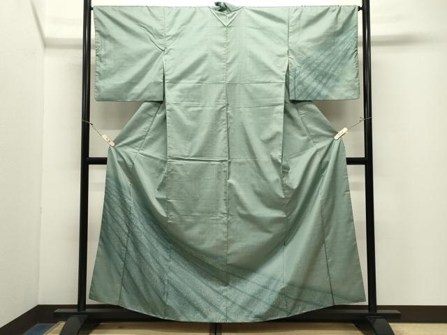 平和屋着物●本場縞大島紬　訪問着　染大島　霞文　正絹　逸品　CABM5208gh