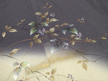 平和屋着物●和紙染染色作家・植村彩弘　訪問着　南天文　暈し染め　金彩　やまと誂製　正絹　逸品　CABM5220gh