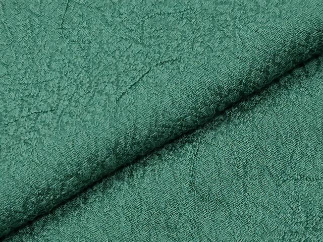 平和屋着物●上質な色無地　霞地紋　木賊色　正絹　逸品　CABM5244gh