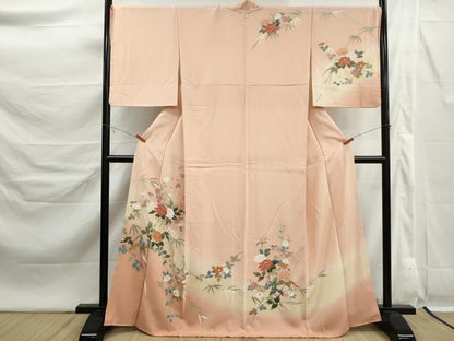 平和屋着物■訪問着　草花文　暈し染め　正絹　逸品　DABK6314qa