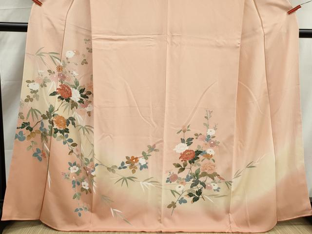 平和屋着物■訪問着　草花文　暈し染め　正絹　逸品　DABK6314qa