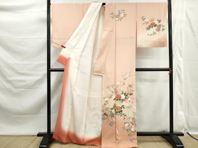 平和屋着物■訪問着　草花文　暈し染め　正絹　逸品　DABK6314qa