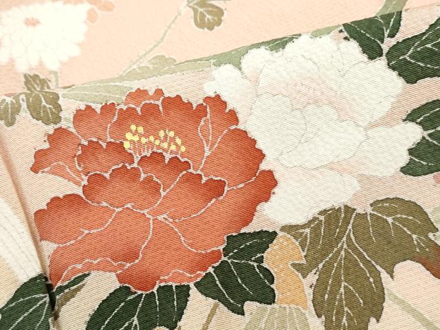 平和屋着物■訪問着　草花文　暈し染め　正絹　逸品　DABK6314qa