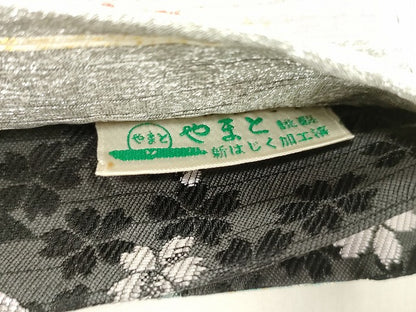 平和屋着物●両面　六通柄袋帯　霞文　金銀糸　やまと誂製　正絹　逸品　CABN3650dy