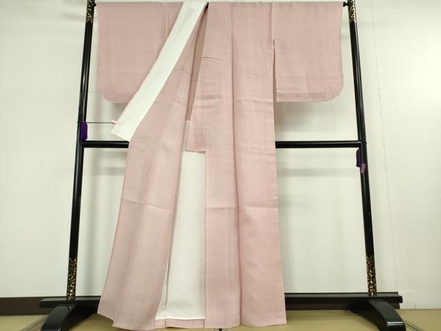 平和屋本店＊極上　夏物　紬屋吉平　紗紬　色無地　撫子色　たとう紙付き　逸品　DZAA5583kh6