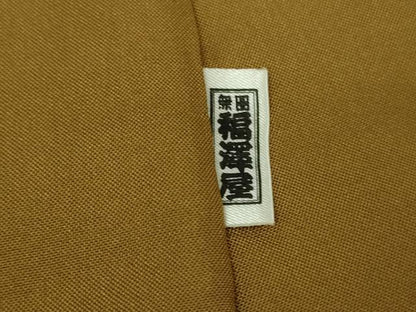 平和屋本店●極上　山下八百子　本場黄八丈　市松綾織　紬　逸品　DZAB5497kh6