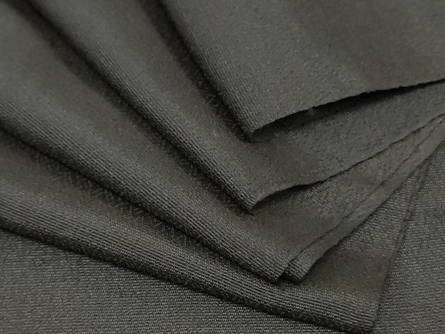 平和屋着物▼男性　黒紋付　黒生地　反物　着尺　逸品　未使用　DABK9249zy