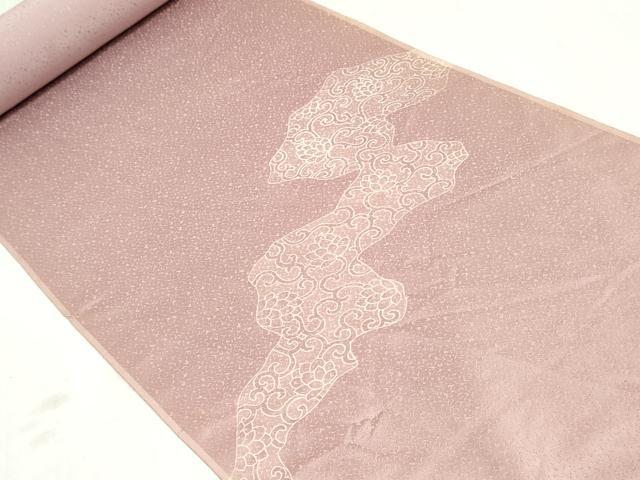 平和屋着物▼付下げ　反物　着尺　刺繍　花唐草文　十日町織物謹製　逸品　未使用　DABK9258zy