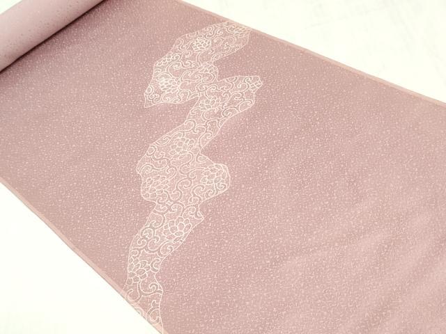 平和屋着物▼付下げ　反物　着尺　刺繍　花唐草文　十日町織物謹製　逸品　未使用　DABK9258zy