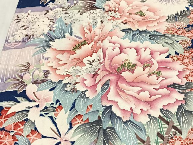平和屋着物■豪華振袖　刺繍　花籠文　金彩　正絹　逸品　CABM6742ua