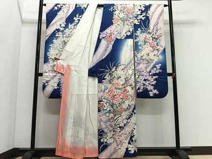 平和屋着物■豪華振袖　刺繍　花籠文　金彩　正絹　逸品　CABM6742ua