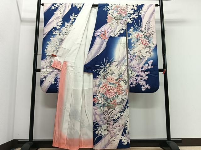 平和屋着物■豪華振袖　刺繍　花籠文　金彩　正絹　逸品　CABM6742ua