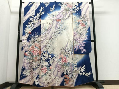 平和屋着物■豪華振袖　刺繍　花籠文　金彩　正絹　逸品　CABM6742ua