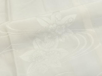 平和屋着物■長襦袢　無双仕立て　流水花地紋　正絹　逸品　CABM6743ua