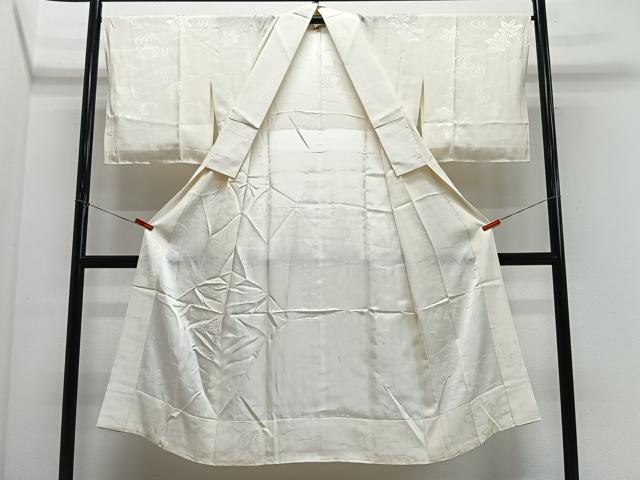 平和屋着物■長襦袢　無双仕立て　流水花地紋　正絹　逸品　CABM6743ua