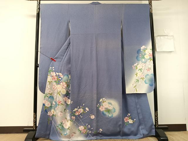 平和屋着物●豪華振袖　駒刺繍　枝垂れ桜　暈し染め　金彩　正絹　逸品　CABN3105vp