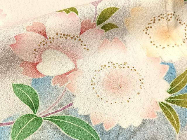 平和屋着物●豪華振袖　駒刺繍　枝垂れ桜　暈し染め　金彩　正絹　逸品　CABN3105vp