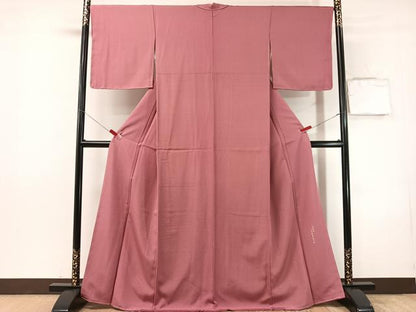 平和屋着物●人間国宝　初代 六谷梅軒(六谷紀久男)錐彫り　重要無形文化　財伊勢型紙　江戸小紋　行儀　正絹　逸品　未使用　CABN3103vp
