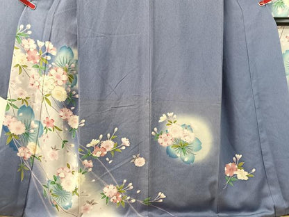 平和屋着物●豪華振袖　駒刺繍　枝垂れ桜　暈し染め　金彩　正絹　逸品　CABN3105vp