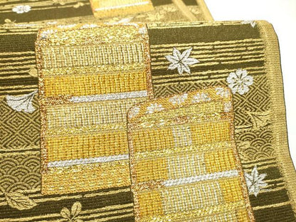 平和屋着物●伝統工芸士　林正勝　六通柄袋帯　匠　金銀糸　正絹　逸品　CABN2762hy